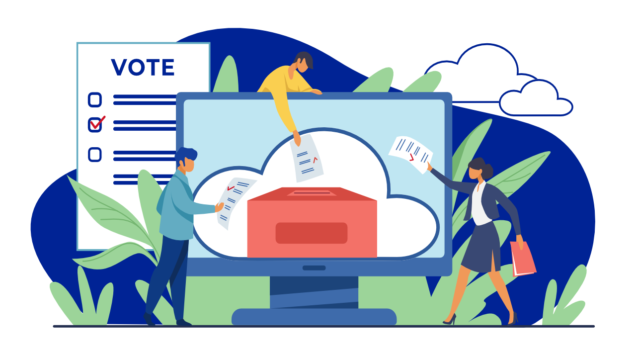 Illustration du vote en ligne sur eReferendum