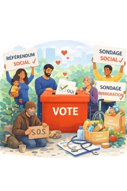 Image de la catégorie Illustration d’un référendum et d’une consultation citoyenne sur les enjeux sociaux, montrant des personnes échangeant et coopérant
